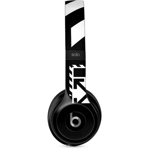 Black and White Geometric Shapes Beats Solo 2 Wired Skin
