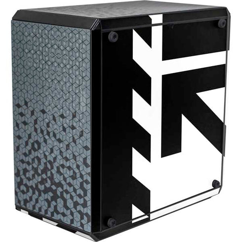 Black and White Geometric Shapes Cooler Master MasterBox Q300L Mini Tower Skin