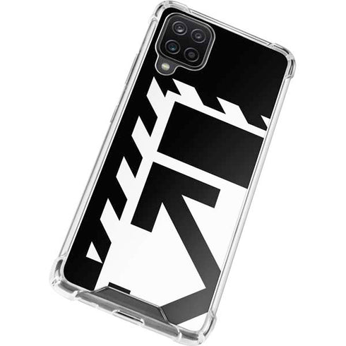 Black and White Geometric Shapes Galaxy A12 Clear Case