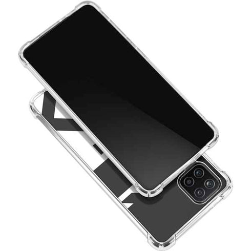 Black and White Geometric Shapes Galaxy A12 Clear Case