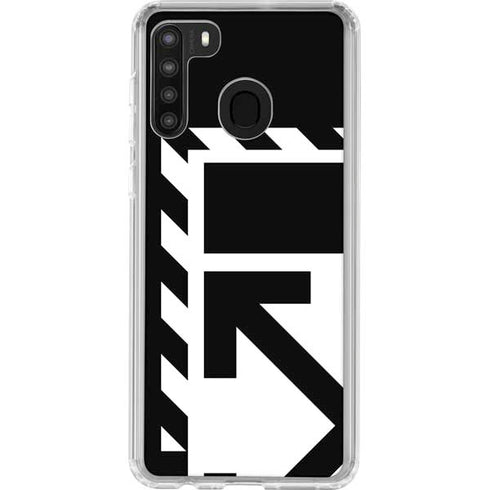 Black and White Geometric Shapes Galaxy A21 Clear Case