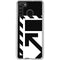 Black and White Geometric Shapes Galaxy A21 Clear Case