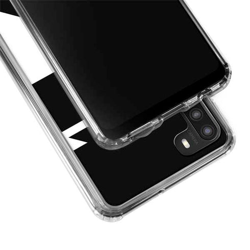 Black and White Geometric Shapes Galaxy A21 Clear Case