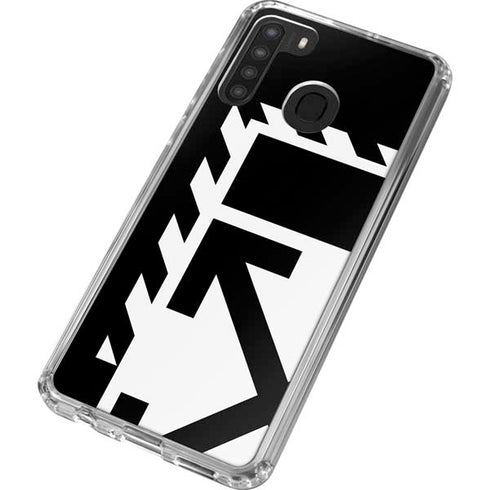 Black and White Geometric Shapes Galaxy A21 Clear Case