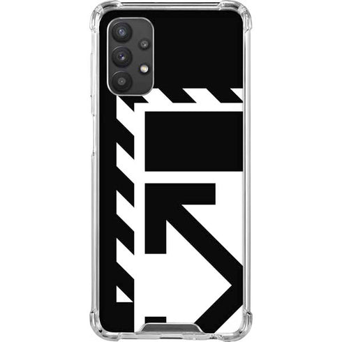 Black and White Geometric Shapes Galaxy A32 5G Clear Case