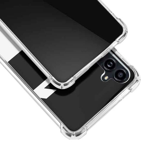 Black and White Geometric Shapes Galaxy A54 5G Clear Case