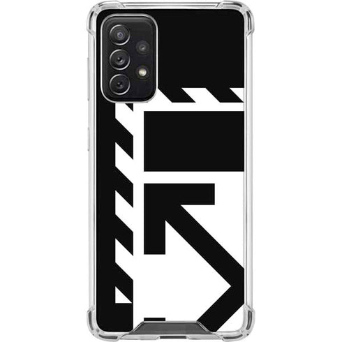 Black and White Geometric Shapes Galaxy A72 5G Clear Case