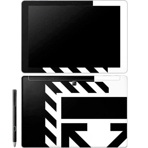Black and White Geometric Shapes Galaxy Book 12in Skin