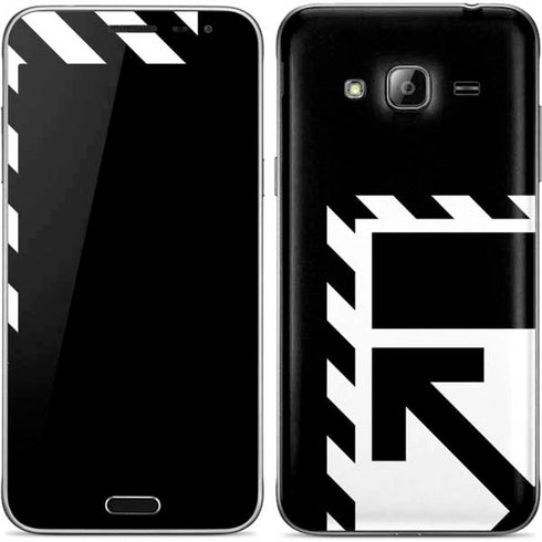 Black and White Geometric Shapes Galaxy J3 Skin