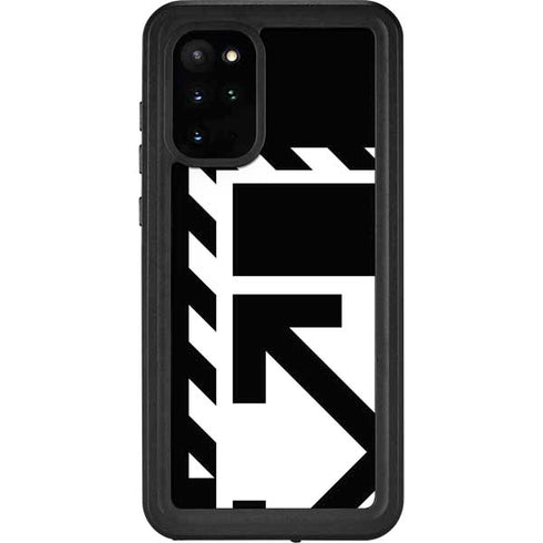 Black and White Geometric Shapes Galaxy S20 Plus Waterproof Case