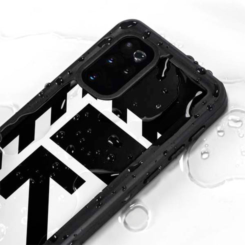 Black and White Geometric Shapes Galaxy S20 Plus Waterproof Case