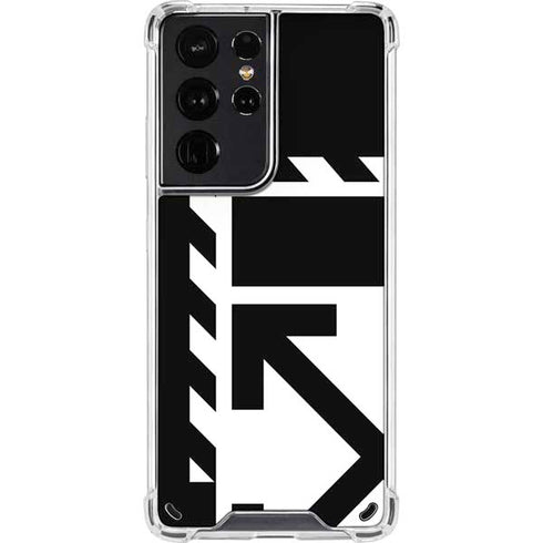 Black and White Geometric Shapes Galaxy S21 Ultra 5G Clear Case