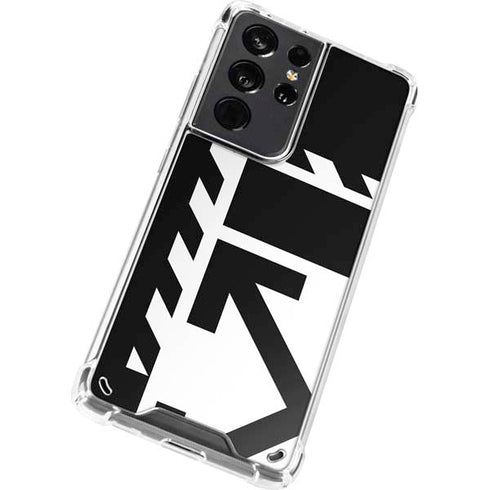 Black and White Geometric Shapes Galaxy S21 Ultra 5G Clear Case