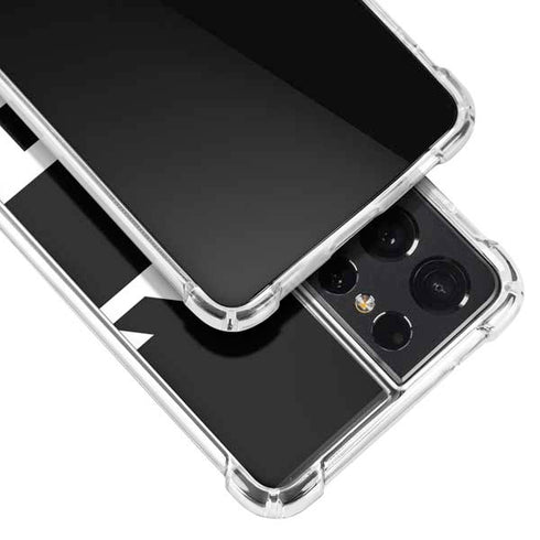 Black and White Geometric Shapes Galaxy S21 Ultra 5G Clear Case