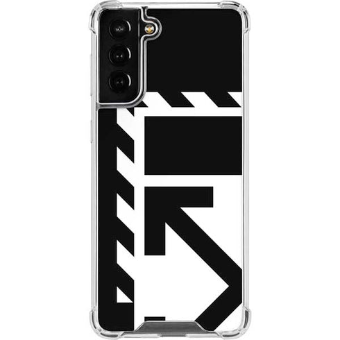 Black and White Geometric Shapes Galaxy S22 Plus Clear Case