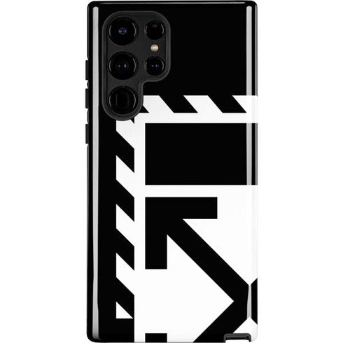 Black and White Geometric Shapes Galaxy S22 Ultra Pro Case