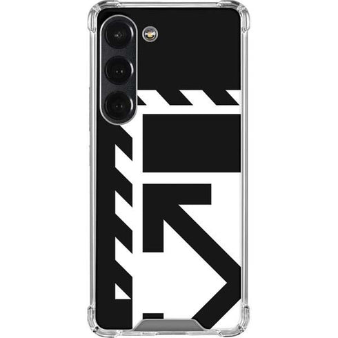 Black and White Geometric Shapes Galaxy S23 Clear Case