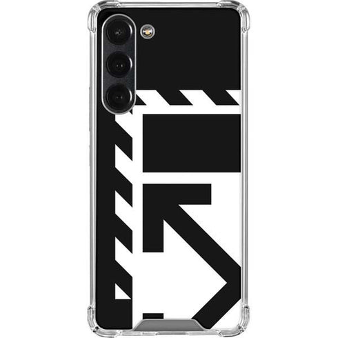 Black and White Geometric Shapes Galaxy S23 Plus Clear Case