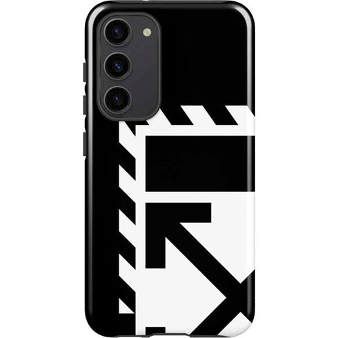 Black and White Geometric Shapes Galaxy S23 Plus Pro Case