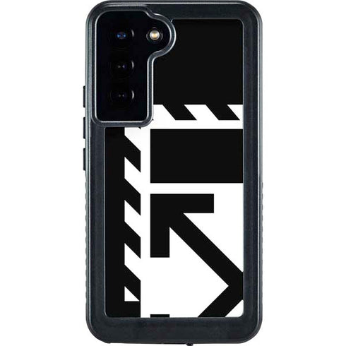 Black and White Geometric Shapes Galaxy S23 Plus Waterproof Case