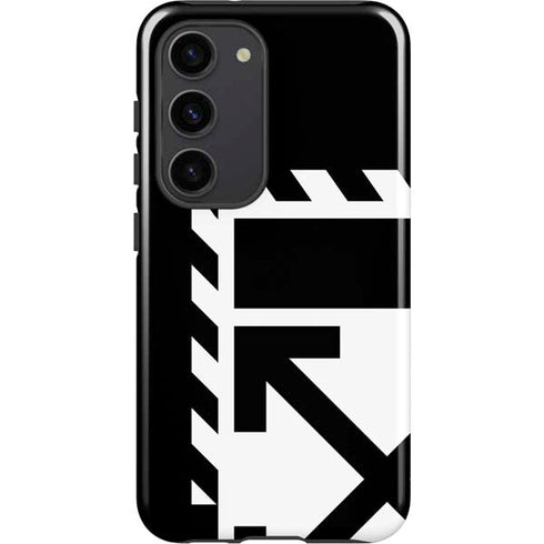 Black and White Geometric Shapes Galaxy S23 Pro Case
