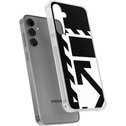 Black and White Geometric Shapes Galaxy S24 Plus Clear Case