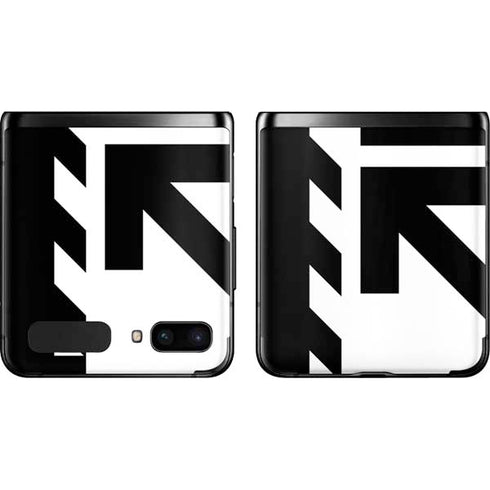 Black and White Geometric Shapes Galaxy Z Flip Skin