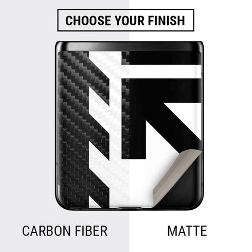 Black and White Geometric Shapes Galaxy Z Flip Skin