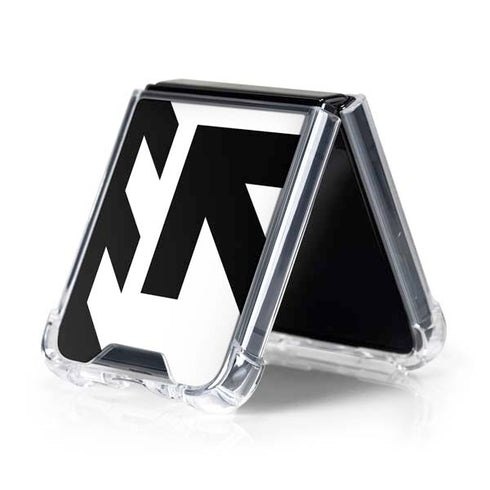 Black and White Geometric Shapes Galaxy Z Flip5 5G Clear Case