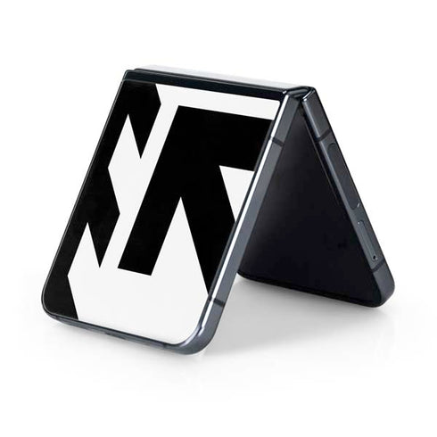 Black and White Geometric Shapes Galaxy Z Flip5 5G Skin