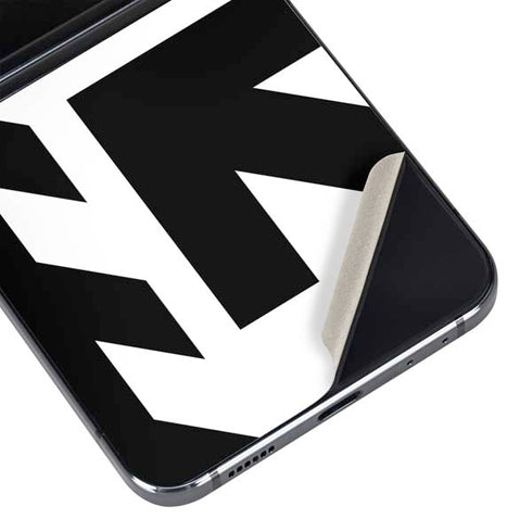 Black and White Geometric Shapes Galaxy Z Flip5 5G Skin