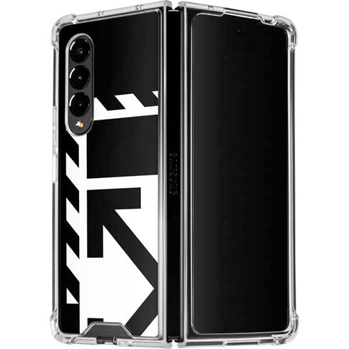 Black and White Geometric Shapes Galaxy Z Fold4 5G Clear Case
