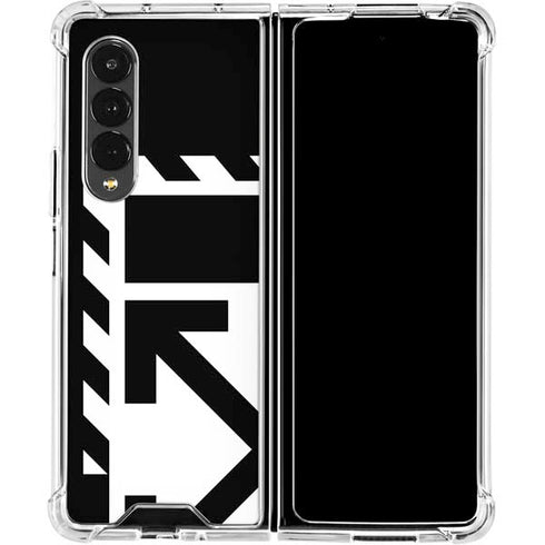 Black and White Geometric Shapes Galaxy Z Fold4 5G Clear Case