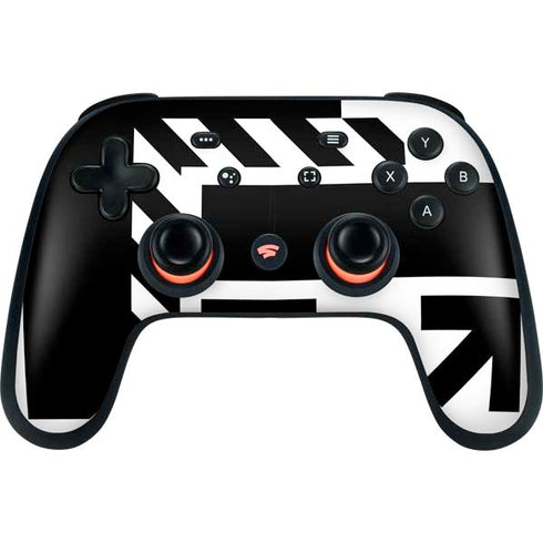 Black and White Geometric Shapes Google Stadia Controller Skin