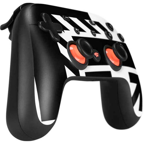 Black and White Geometric Shapes Google Stadia Controller Skin