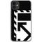 Black and White Geometric Shapes iPhone 11 Clear Case