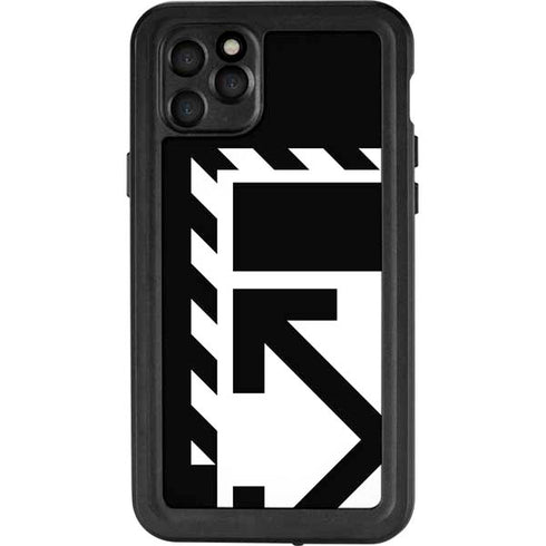 Black and White Geometric Shapes iPhone 11 Pro Max Waterproof Case