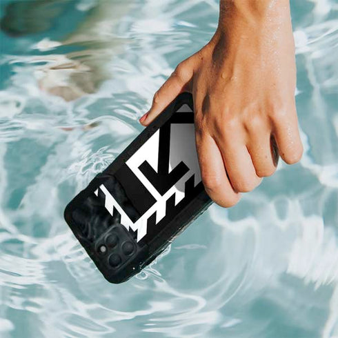 Black and White Geometric Shapes iPhone 11 Pro Max Waterproof Case