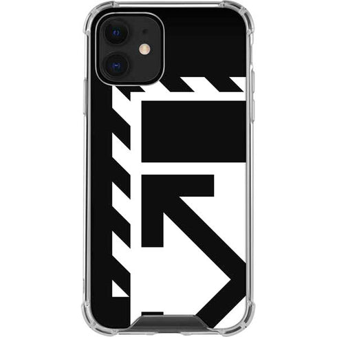 Black and White Geometric Shapes iPhone 12 Clear Case