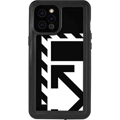 Black and White Geometric Shapes iPhone 12 Pro Max Waterproof Case