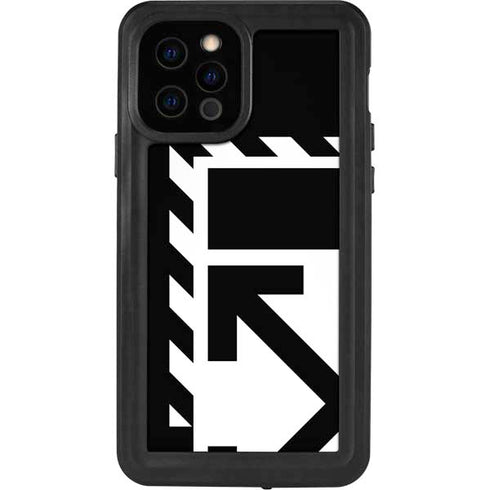 Black and White Geometric Shapes iPhone 12 Pro Waterproof Case