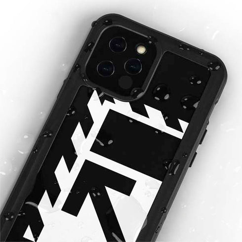 Black and White Geometric Shapes iPhone 12 Pro Waterproof Case