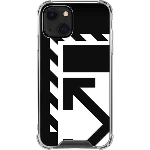 Black and White Geometric Shapes iPhone 13 Mini Clear Case