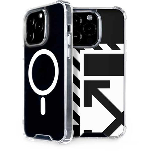 Black and White Geometric Shapes iPhone 13 Pro MagSafe Case