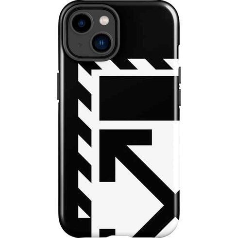 Black and White Geometric Shapes iPhone 14 Plus Impact Case