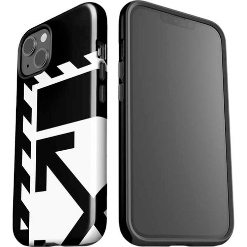Black and White Geometric Shapes iPhone 14 Plus Impact Case