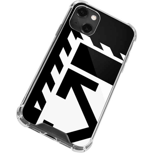 Black and White Geometric Shapes iPhone 14 Plus Clear Case