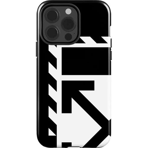 Black and White Geometric Shapes iPhone 15 Pro Impact Case