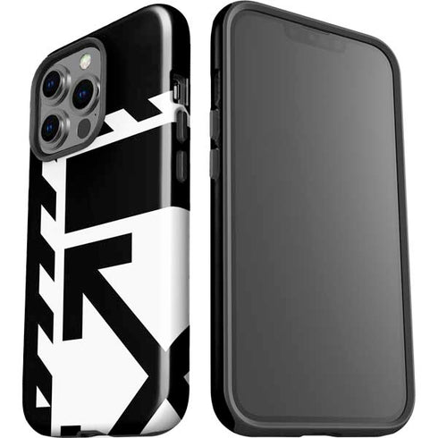 Black and White Geometric Shapes iPhone 14 Pro Impact Case