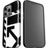 Black and White Geometric Shapes iPhone 15 Pro Impact Case